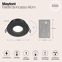 Дополнительная картинка Встраиваемый светильник Maytoni Atom DL023-2-01B