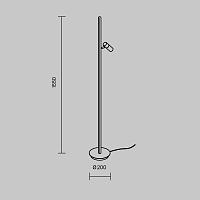 Дополнительная картинка Напольный светильник (торшер) Maytoni MOD395FL-L28B3K
