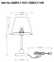 Дополнительная картинка Настольная лампа Arte Lamp Elba A2581LT-1AB