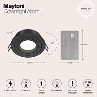 Дополнительная картинка Встраиваемый светильник Maytoni Atom DL023-2-01B