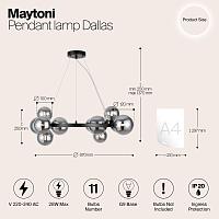 Дополнительная картинка Подвесной светильник Maytoni MOD545PL-11B
