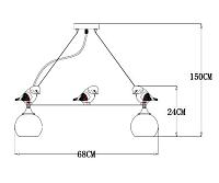 Дополнительная картинка Подвесная люстра Arte Lamp Gemelli A2150SP-5WG