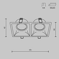 Дополнительная картинка Встраиваемый светильник Technical DL029-2-02W