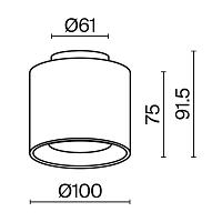 Дополнительная картинка Потолочный светильник Technical C009CW-L12W4K