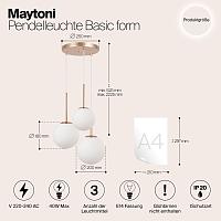 Дополнительная картинка Люстра Maytoni MOD321PL-03G1