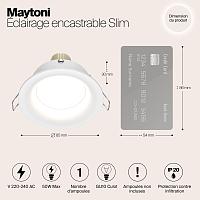 Дополнительная картинка Встраиваемый светильник Maytoni Slim DL027-2-01W