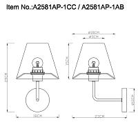 Дополнительная картинка Бра Arte Lamp Elba A2581AP-1AB