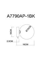 Дополнительная картинка Бра Arte Lamp Vincent A7790AP-1BK