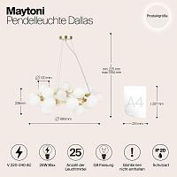 Дополнительная картинка Подвесной светильник Maytoni MOD545PL-25BS