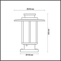 Дополнительная картинка Уличный светильник Odeon Light Nature Mito 4047/1B