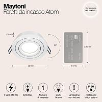 Дополнительная картинка Встраиваемый светильник Maytoni Atom DL023-2-01W