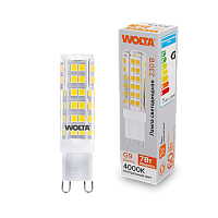 "Светодиодная лампа  WOLTA WSTD-JCD-7W4KG9-C (керамика) ""Капсульная"" JCD 7Вт 600лм 4000K G9 1/10/100/1000" купить в Алматы svet.kz