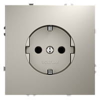 Розетка встраиваемая VOLTUM S70 с заземлением 16А, (кашемир) VLS040103 