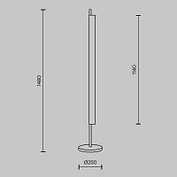 Дополнительная картинка Напольный светильник (торшер) Maytoni MOD258FL-L15BS3K