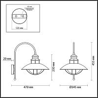 Уличный настенный светильник Odeon Light Nature Dante 4164/1WA светильники