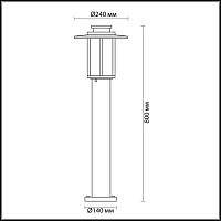 Дополнительная картинка Уличный светильник Odeon Light Nature Mito 4047/1F