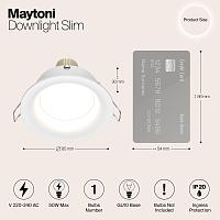 Дополнительная картинка Встраиваемый светильник Maytoni Slim DL027-2-01W