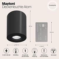 Дополнительная картинка Потолочный светильник Maytoni Alfa C016CL-01B