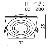 Дополнительная картинка Встраиваемый светильник Maytoni Atom DL024-2-01W