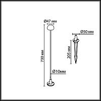 Дополнительная картинка 7122/4GLA NATURE Odeon Light Уличный светильник VERDE